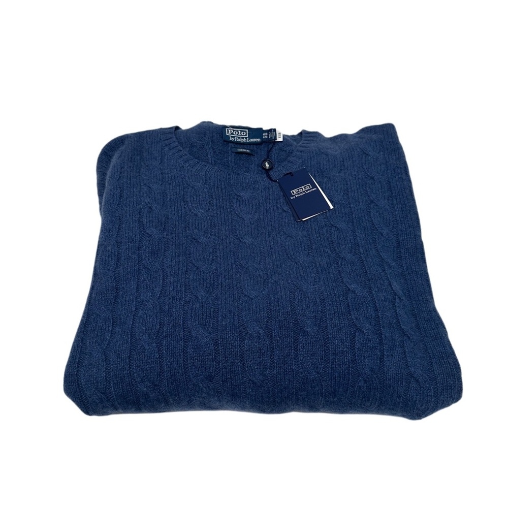 Polo Ralph Lauren Men’s 100‎ Cashmere Sweater Top Blue Size 6XB NWT498$